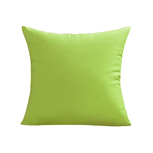VAKADO Outdoor Waterproof Throw Pillow Covers 18x18 Set of 2, Green Patio Cushion Covers UV Fade Resistant Machine Washable Square Pillow Cases for Outdoor Furniture Couch Garden Bench Porch Decor