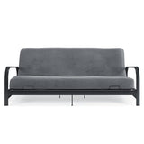 Full Size Futon Cover Couch Sofa DayBed Mattress Slipcover with Zippered (Dark Gray, 75 * 54 * 6in)