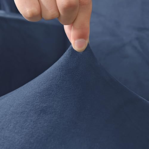 Luxury Velvet Futon Bed Covers Slipcovers with Elastic Band, Soft Armless Futon Cover 3/2 Seater Stretch Sofa Bed Slipcover, Thick Plush Futon Cover Stretch Armless Sofa Bed Washable,F,M1