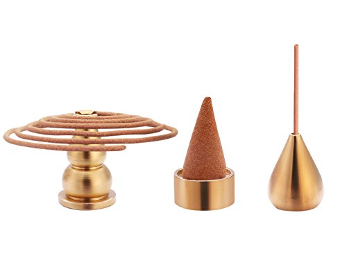 Brass Incense Burner, Incense Cone Holder, Coil Incense Holder, Incense Stick Holder, 3 Styles.