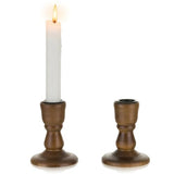 Wooden Candlestick Holders Rustic: Farmhouse Taper Candle Holder