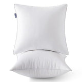 MIULEE 28x28 Euro Pillow Inserts (Set of 2) -Decorative Throw Pillow with Textured Woven Fabric Cover Square for Sofa Couch