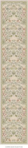 Washable Hallway Runner Rug 2'6"x12': Vintage Floral Botanical Runner Rug - Machine Washable Non Slip Low Pile Soft Foldable Carpet - Extra Long Kitchen Hallway Entryway Indoor Rug - 2'6"x12' Beige