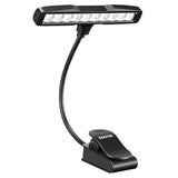 Kootek Music Stand Light, Eye Caring Clip-on Piano Lamp, 360° Flexible Gooseneck Adjustable Brightness USB Rechargeable for Sheet, Book Reading, Orchestra, Podium, Easel