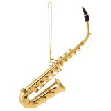 Broadway Gifts Gold Saxophone Christmas Tree Ornament Decoration 4.5 inches | Hand-Crafted Brass Sax in Red Gift Box for Band Student or Teacher- Saxophone Player