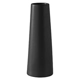 Black Ceramic Vase, 8.5 Inch Flowers Vase for Pampas Grass, Rustic Table Vase for Centerpieces, Simple Modern Vase for Home Office Decor - Matte Black