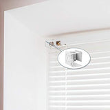 Hotop 6 Pieces 1 Inch Blind Brackets White Profile Box Mounting Iron Window Blinds Headrail Bracket Metal Low Profile Box Mounting for Window Blinds