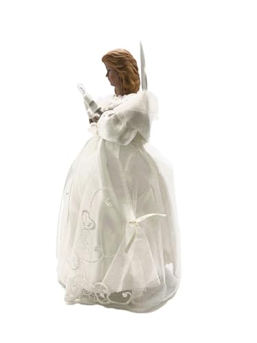 KSA 10" Lighted Seasons of Elegnace Angel Christmas Tree Topper - Clear Lights