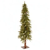 National Tree Company 5 ft Unlit Hickory Cedar Artificial Christmas Tree, 371 Tips, Metal Plate Base, Green