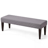 WOMACO Dining Bench Covers, Stretch Jacquard Removable Bench Slipcover, Dustproof Washable Seat Cushion Protector for Dining Room, Bedroom, Banquet (Dark Gray, Large)