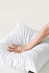 basic home 28x28 Euro Pillow Inserts-Shredded Memory Foam Fill-High Density Throw Pillow Inserts with Long Support-Home Couch Hotel Collection-Cotton Fabric-2 Pack