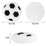 Plush Soccer Pillow, Round Ball Throw Pillow, Football Shaped Decorative Throw Pillow for Kids Room, Sofa, Bed-Soft & Fluffy Birthday Gift for Soccer Enthusiasts 15.7 Inch (40 cm)