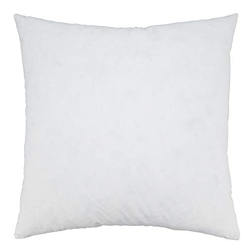 SARO LIFESTYLE Down Feather Pillow Insert, White, 27"x27"