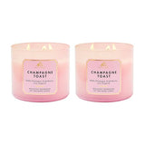 Bath & Body Works Champagne Toast 3-Wick Candle - Scented Candle for At-Home Use - Long-Lasting, Room-Filling Fragrance - High Fragrance Oil Concentration - Soy Wax Blend - 2-Pack
