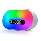 Westclox Sunrise Wakeup Light Alarm Clock for Men and Women, Multicolor Mood Light with Nature Sounds, Wireless Speaker and Digital Display, Bedroom Clock with Adapter
