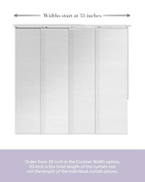 Graywind Manual Sliding Panels Natural Woven Panel Track Blinds Wand Control Window Blinds for Patio Sliding Glass Door Large Windows Width Up to 153", Custom Size (Terrazzo)
