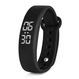 Black Vibrating Alarm Wristband for Heavy Sleepers with Body Temperature Monitoring Waterproof Noiseless Silent Shock Watch USB Rechargeable for Students Sports Won’t Wake Your Partner