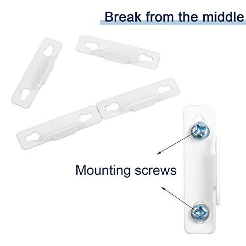 Sratte Curtain Rod Bracket Curtain Rod Single Hardware Brackets Spreader Wall Hooks with Screws Window Hardware Holders for Kitchen Accessories Supply(White,10 Pcs)
