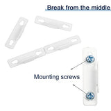 Sratte Curtain Rod Bracket Curtain Rod Single Hardware Brackets Spreader Wall Hooks with Screws Window Hardware Holders for Kitchen Accessories Supply(White,10 Pcs)