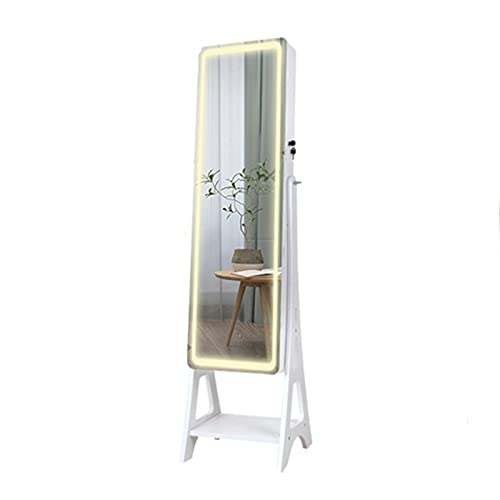 Full-length Mirror Floor Mirror Household Full-length Mirror Bedroom Storage Mirror Storage (Color : 1 Size : 157x40x41.5cm)