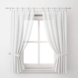 Lansian 20pcs Rustproof Drapery Matte Stainless Steel Metal Curtain Rings with Clips,Tension Curtain Hangers Clips, Decorative Curtain Rod Window, Matte Silver (1" Interior Diameter)