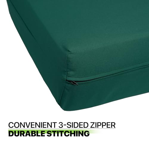 Magshion Futon Cover Slipcover with Elastic Bottom Thick Sofa Bed Furniture Protector Covers for Washable Twin Size 39"x75"x6" Teal Green