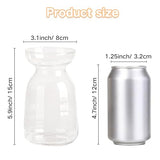 Gute Glass Vases for Decor, Modern Decorative Flower Vase Centerpieces Table Home Indoor Desk Decor Living Room, Kitchen, Office Wedding or Housewarming Gifts (Clear)