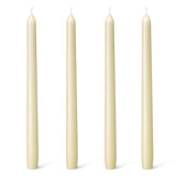 Everymoment Ivory Taper Candles - 4 Pack 10 Inch Candlesticks - Dripless & Smokeless Tapered Candle 8 Hours Unscented Cream Candle Sticks - Perfect for Wedding Holiday Dinner Party Home Decor