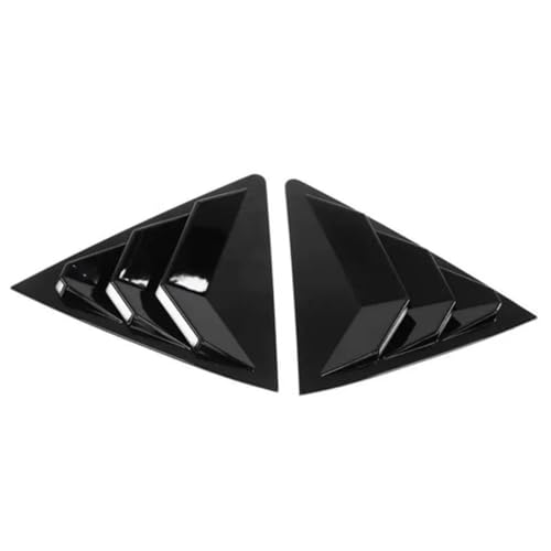 for Rear Window Louver Shutter for Carola 14-18 Side Air Vents Cover Trim Exterior A Pair(Glossy Black)