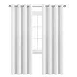 H.VERSAILTEX White Curtains for Bedroom Pure White Curtain 96 inches Long for Christmas Thermal Insulated Window Treatment Panel/Drape for Living Room, White, One Panel, Grommet Top, 52" W x 96" L