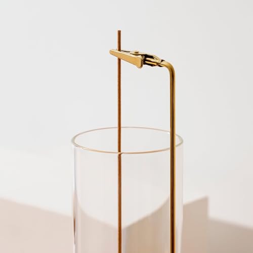 Incense Holder for Sticks, Anti-Ash Flying Incense Burner with 30 Incense Sticks, Detachable Glass Ash Catcher (Wood, Brown-2Pcs)
