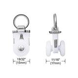 ZSHINE Aluminium Alloy Heavy-duty Curtain Rail Pulleys Runners(20 pcs)