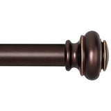 SIMEWIN Heavy Duty Curtain Rods for Windows 28 to 48 Inches, Bronze Curtain Rods with Classic Finials for Bedroom, Living Room, Patio, Kitchen