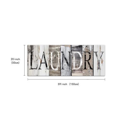 Laundry Room Rug Runner 20"X59" Brown Wood Non Slip Laundry Rugs and Mats for Laundry Room Decor Washable Runner Rugs for Farmhouse Kitchen Floor Bathroom Area Rugs (Brown, 20"x59")