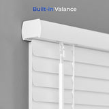 Cordless Aluminum Mini Blind - 34" W x 64" L - White, Premium Duty 1" Metal Slats, Over 400 Custom Sizes Starting at $19.97, Durable, Waterproof Window Shades by Lumino