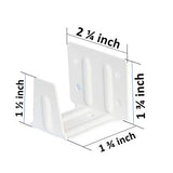 Cutelec Center Support Bracket 2 Pack White Color for 2" Low Profile Window Blinds Headrail Holder