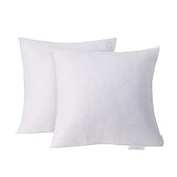 Acanva Decorative Throw Pillow Inserts for Sofa, Bed, Couch and Chair, Square Euro Sham Form Stuffer with Premium Polyester Microfiber, 2 Count (Pack of 1), White