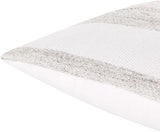 Livabliss x Galey Alix Katalina Modern Indoor/Outdoor Accent Pillow, Poly Insert, 20" L x 20" W, Grey/White