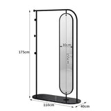 Full-Length Mirror Household Floor-Standing Coat Rack Full-Length Mirror Combination Bedroom Multi-Functional Rotating Fitting Mirror Full Length Floor Mirror (110cm)