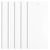 DALIX PVC Veritcal Blind Replacement Slats Curved Smooth White (82.5 Length) (5, White)