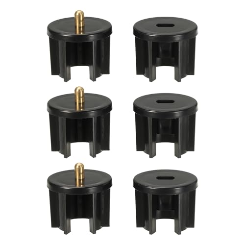 uxcell 3Set Replacement Shade Parts Clutch Plug, 1.5 Inch Roller Blind Repair Kit Universal Blind Replacement Parts for Indoor/Outdoor Sunshade and Roller Blinds, Black, 38mm Clutch Plug