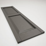 Mid America P21243018 Custom Two Equal, Raised Panel Shutter (Per Pair), 12"W x 43"H, Tuxedo Grey