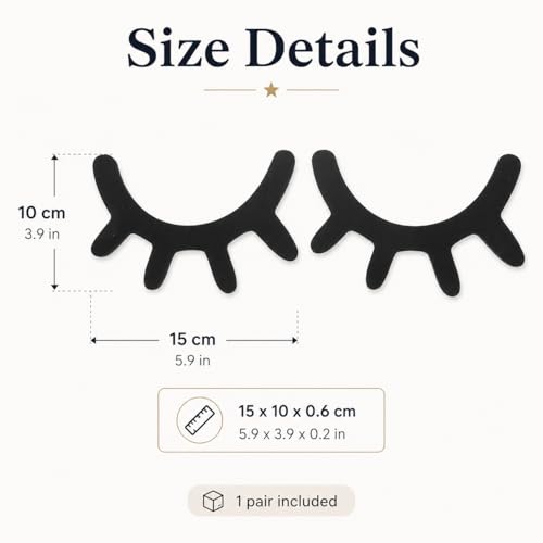 VOSAREA Sleepy Eyes Wall Decor: Wooden Eyelash Wall Art Decal Nursery Decor 3D Sleepy Eyes Stickers Prop for Christmas Baby Room Kids' Bedroom, Black