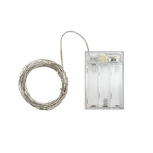 with Timer Function Battery Operated Dewdrop Led Lights,Mini Fairy Lights for Home Parties Christmas/Halloween Holiday Decoration,6 Hours on/18 Hours Off,30 LEDs,10 Feet (Warm White, 1)