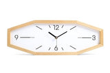 DaguyS Wooden Retro Wall Clocks, 18 Inches Square Clocks Rectangular Wall Clock Battery Operated Silent Non-Ticking, for Kitchen Living Room Office Home Desk Bedroom (Primary Color)