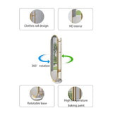 Full-Length Mirror Home Bedroom Dressing Mirror Full-Body Floor Mirror Hanging Hanger Combination Vertical Rotatable Fitting Mirror Full Length Floor Mirror (A)
