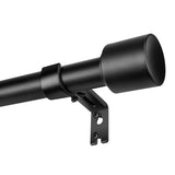 Matte Black Curtain Rod Itself is 30-144 inch 1 Pack, Fit 30 to 142, 66 to 120 inch Windows with 1 Inch Diameter Heavy Duty Adjustable Telescopic Rod, 1 Inch Diameter Splicing Extra Long