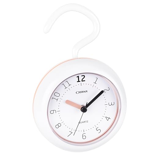OSTAR Telling Time Teaching Wall Clock Waterproof Bathroom Shower Clock