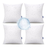 MIULEE 18x18 Outdoor Pillows,Set of 4 Throw Pillows Waterproof,Soft Support Throw Inserts Decorative Water Resistant for Patio Furniture and Garden