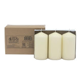 Stonebriar Unscented Pillar Candles – 65 Hour Burn Time, Long-Lasting Wax Candles for Weddings, Holidays, Home Décor & Special Events, Pack of 3, Ivory, 3" x 6"